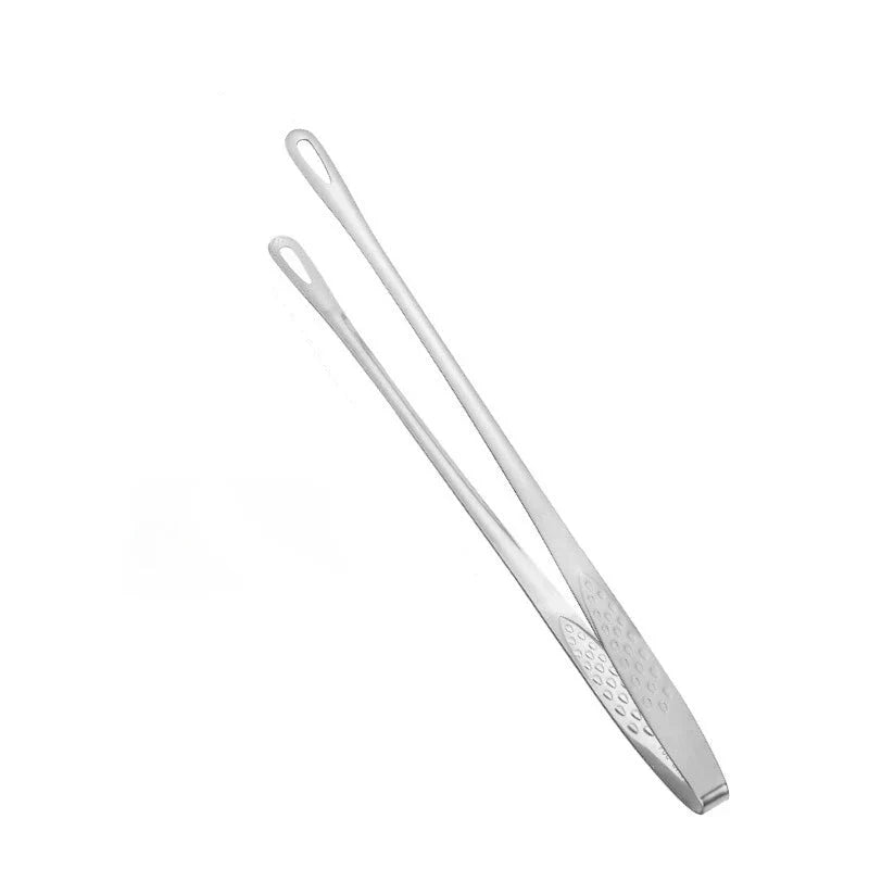 1pc Stainless Steel Kitchen Barbecue Clip Extended Food Clip Utensils