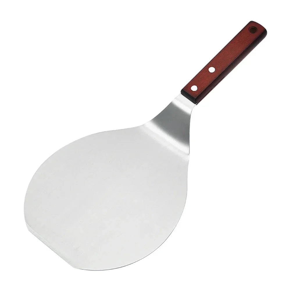 Stainless Steel Pizza Shovels with Wood Handle Round Pizza Shovel