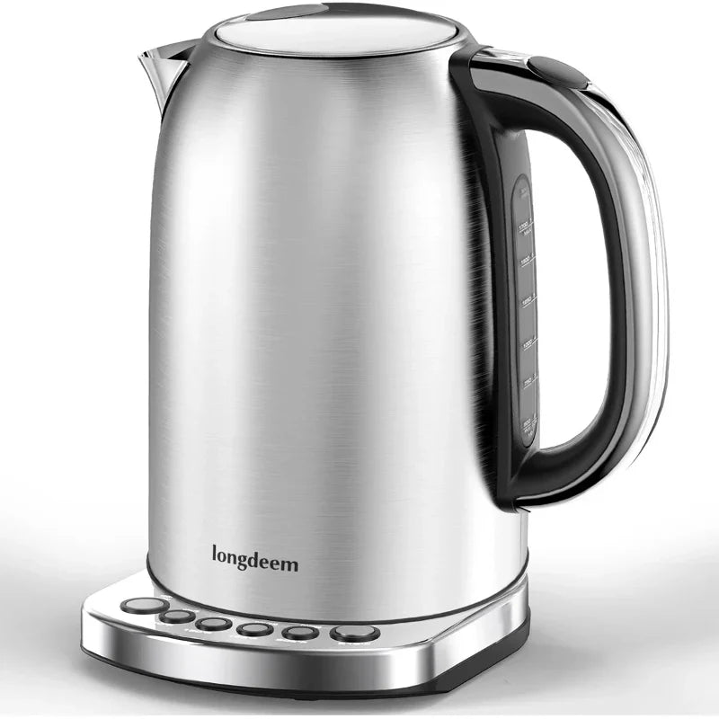 Temperature Control Electric Tea Kettle Stainless Steel Water Boiler