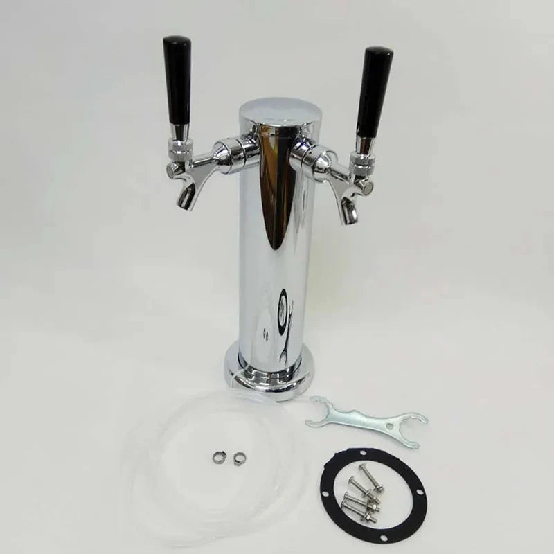 Two Way Column Beer Tower Beer Dispenser Stainless Steel Beer Tower