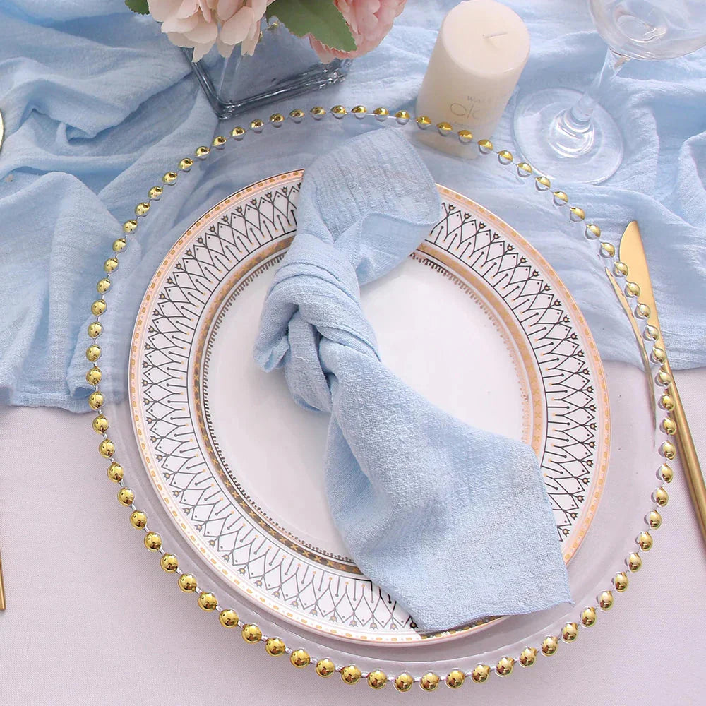 10-Piece Gauze Napkin Set for Parties and Special Occasions