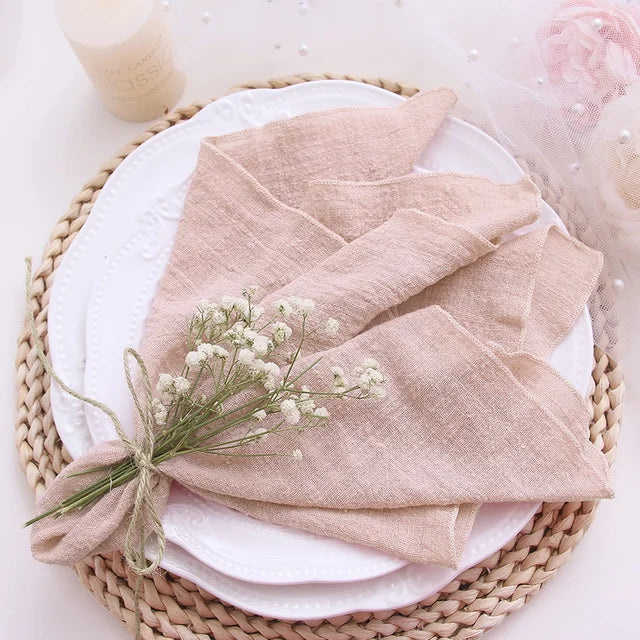 10-Piece Gauze Napkin Set for Parties and Special Occasions
