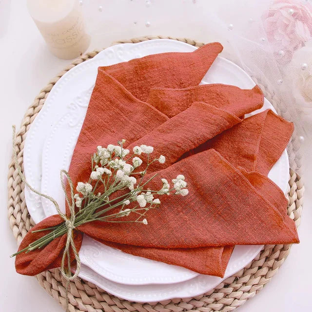 10-Piece Gauze Napkin Set for Parties and Special Occasions