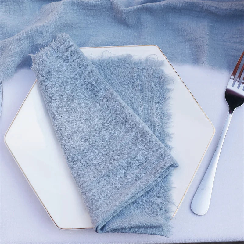 10pcs Cloth Napkin Cotton Table Accessories Linen Towel Decoration