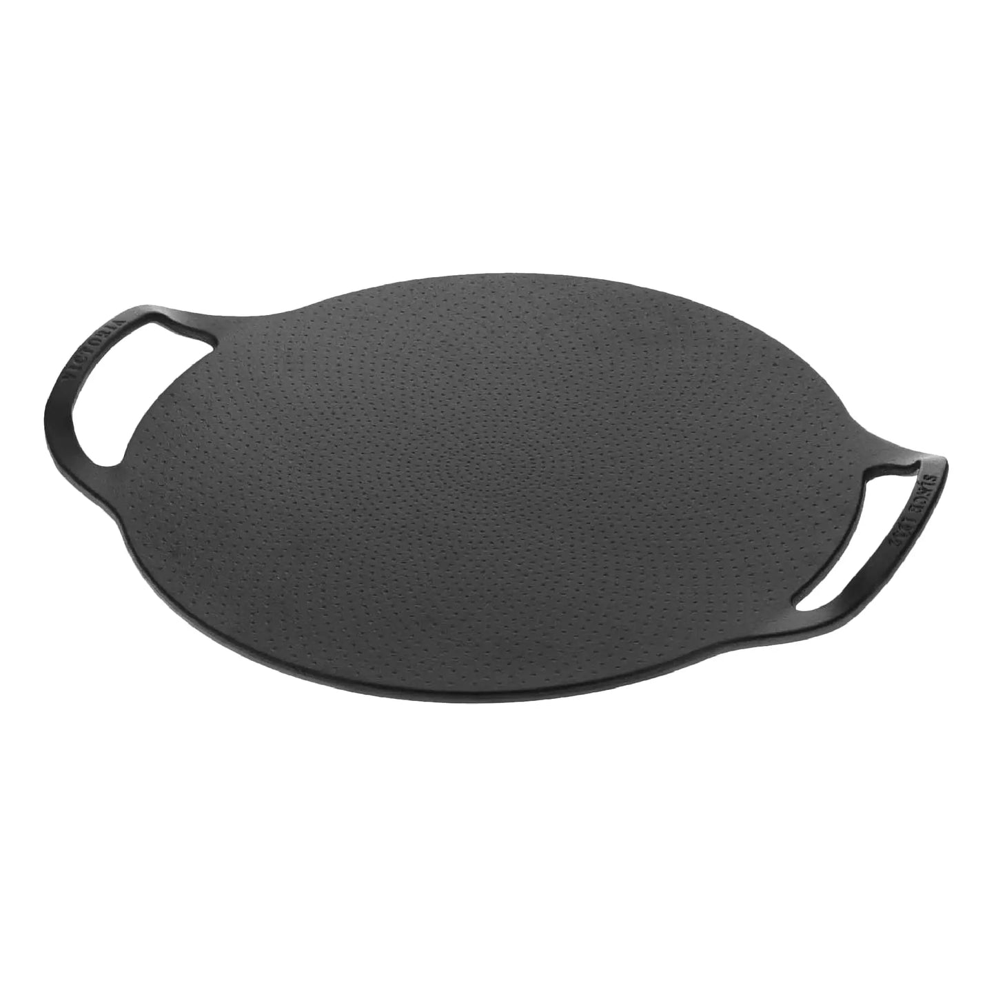 15" Cast Iron Comal Pizza Pan with 2 Side Handles Cookware