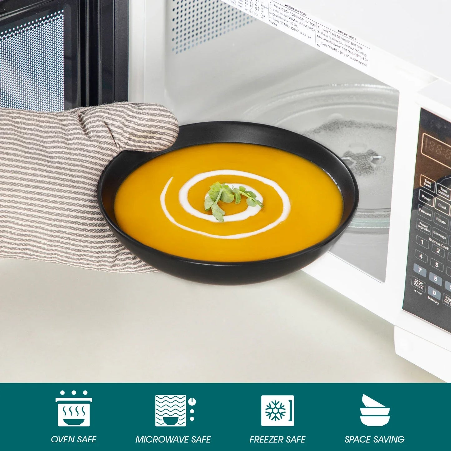 18/24pcs Ceramic Plate Set Mediterranean Stoneware Dinner Set