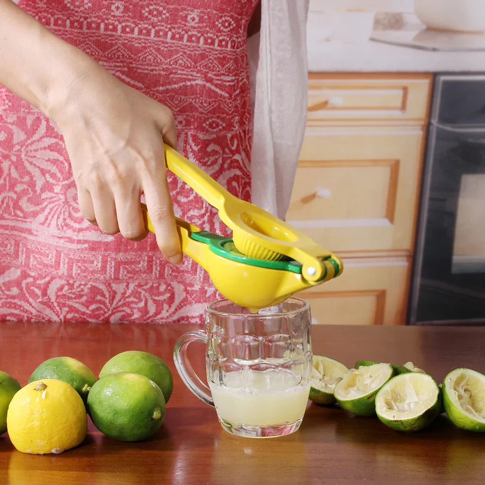 2-In-1 Aluminum Lemon Lime Squeezer and Hand Manual Citrus Juicer