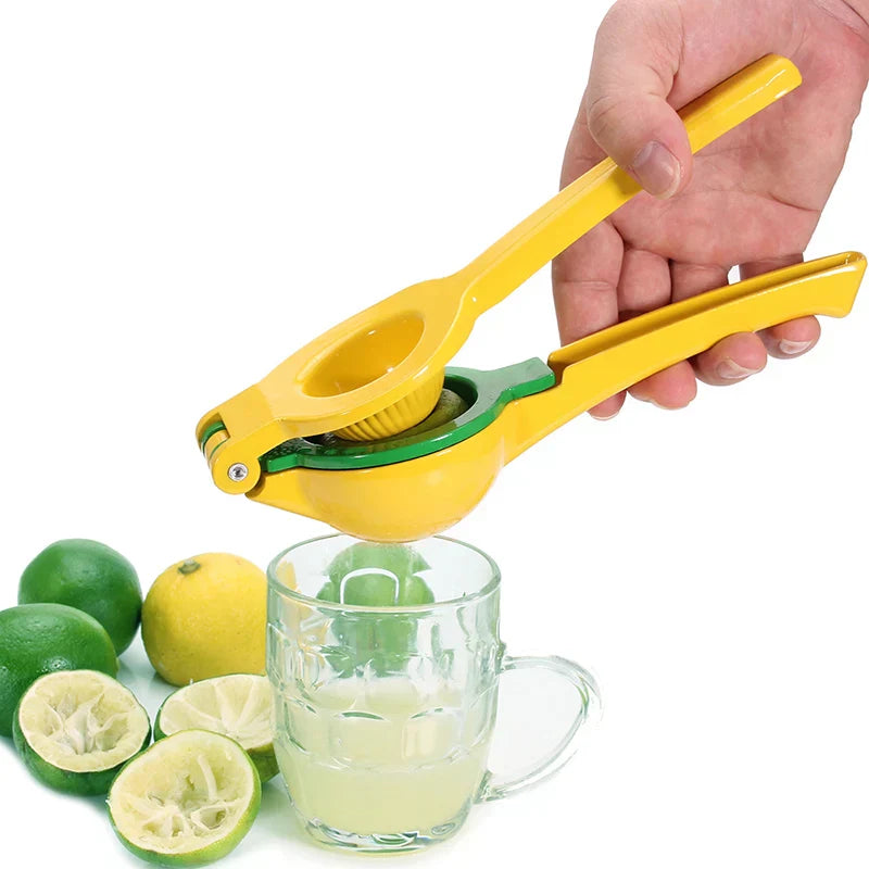 2-In-1 Aluminum Lemon Lime Squeezer and Hand Manual Citrus Juicer
