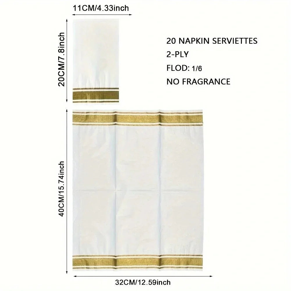 20pcs No Fragrance Paper Napkin Party Table Setting Paper Placemat