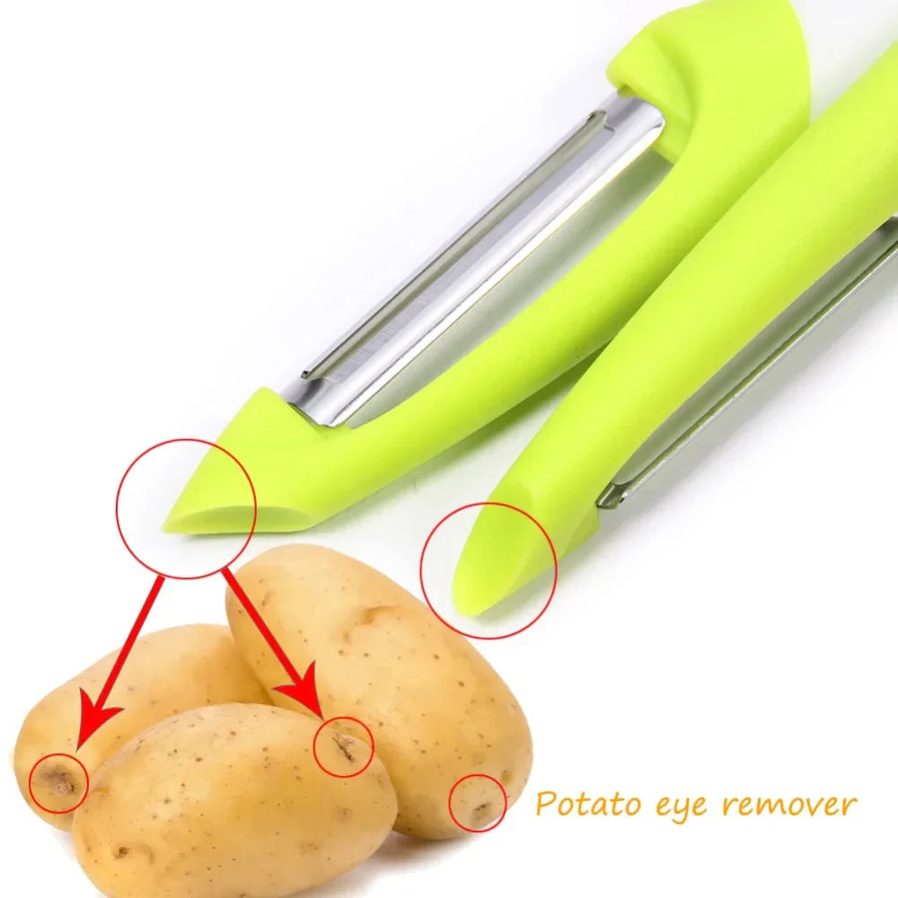 2pcs Ultra Sharp Stainless Steel Blade Fruit and Vegetable Peeler Set