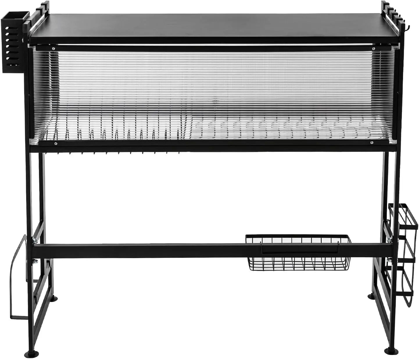 2Tier Over Sink Dish Drying Rack Dishware Organizer Shelf Dish Drainer