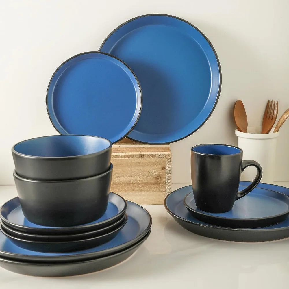 32pcs High quality Stoneware Modern Dinnerware Plate Bowl Mug Set