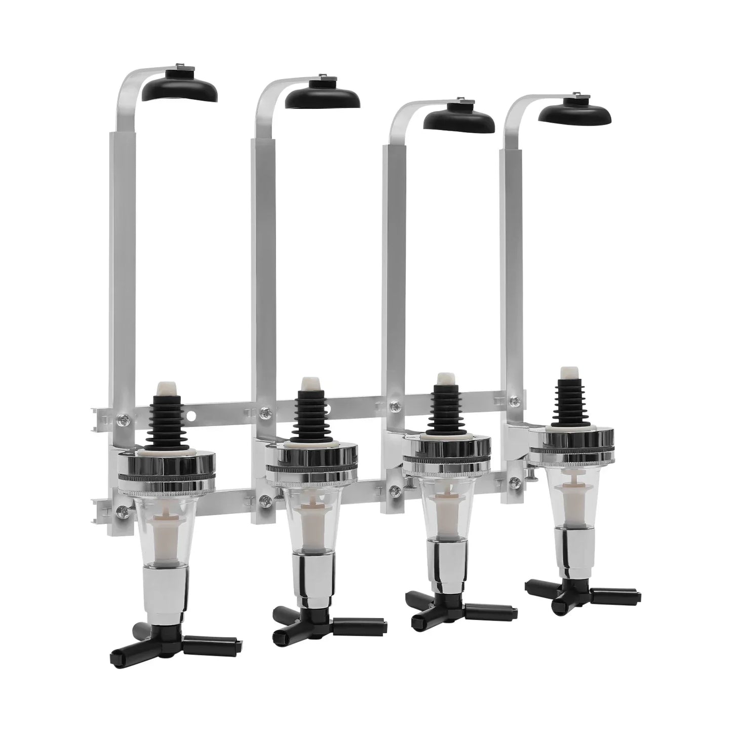 4 Head Silver Wine Rack Wall Mounted Bottle Bracket Bar Accessories