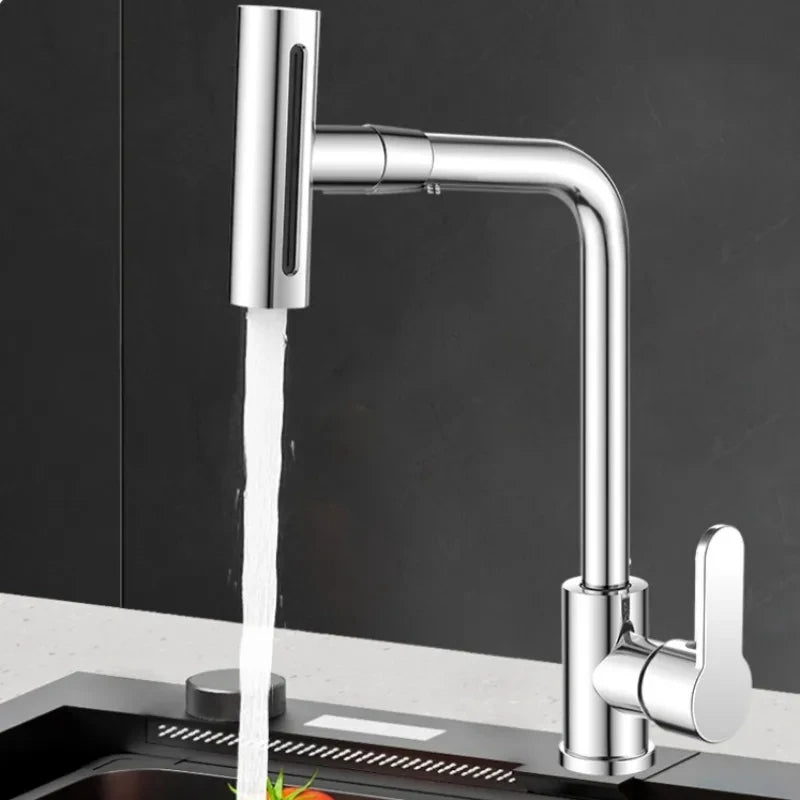 4 Modes Waterfall Kitchen Faucet Rotation Stream Sprayer Head Tap