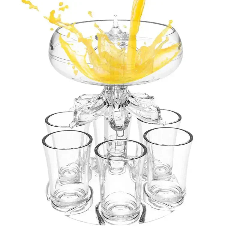 6 Shot Glass Dispenser And Holder Dispenser For Filling Liquids Shots