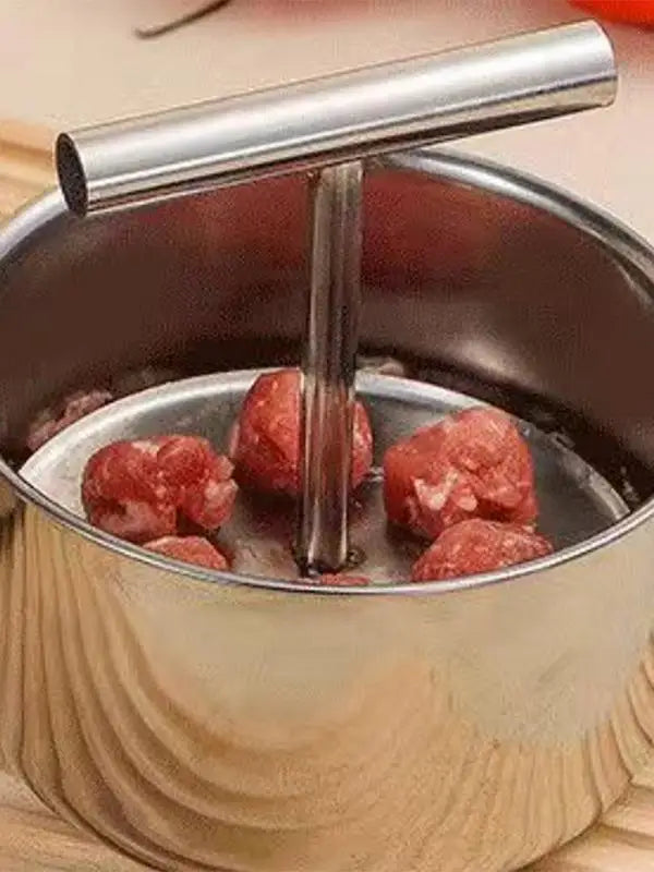 6/12 Hole Stainless Steel Hand Extruded Meatball Press Mold Maker