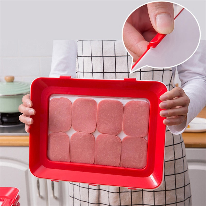 6pcs Creative Vacuum Food Preservation Tray Plate Storage Organizer
