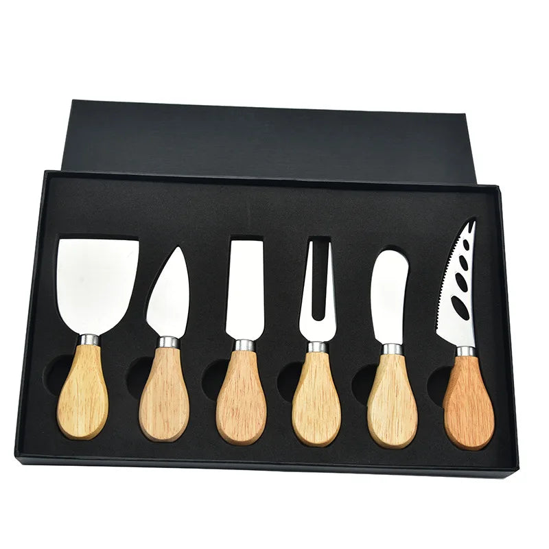 6pcs Stainless Steel Cheese Knives for Charcuterie Boards and Cutlery