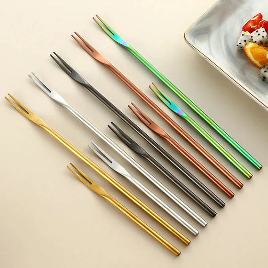Stainless Steel Fruit Fork For Dessert Cake Snack Forks Tableware