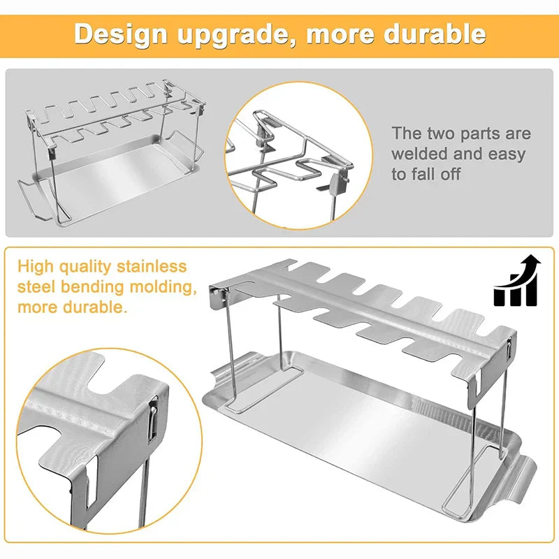 Stainless Steel Roasting and Grill Rack Stand BBQ Accessories