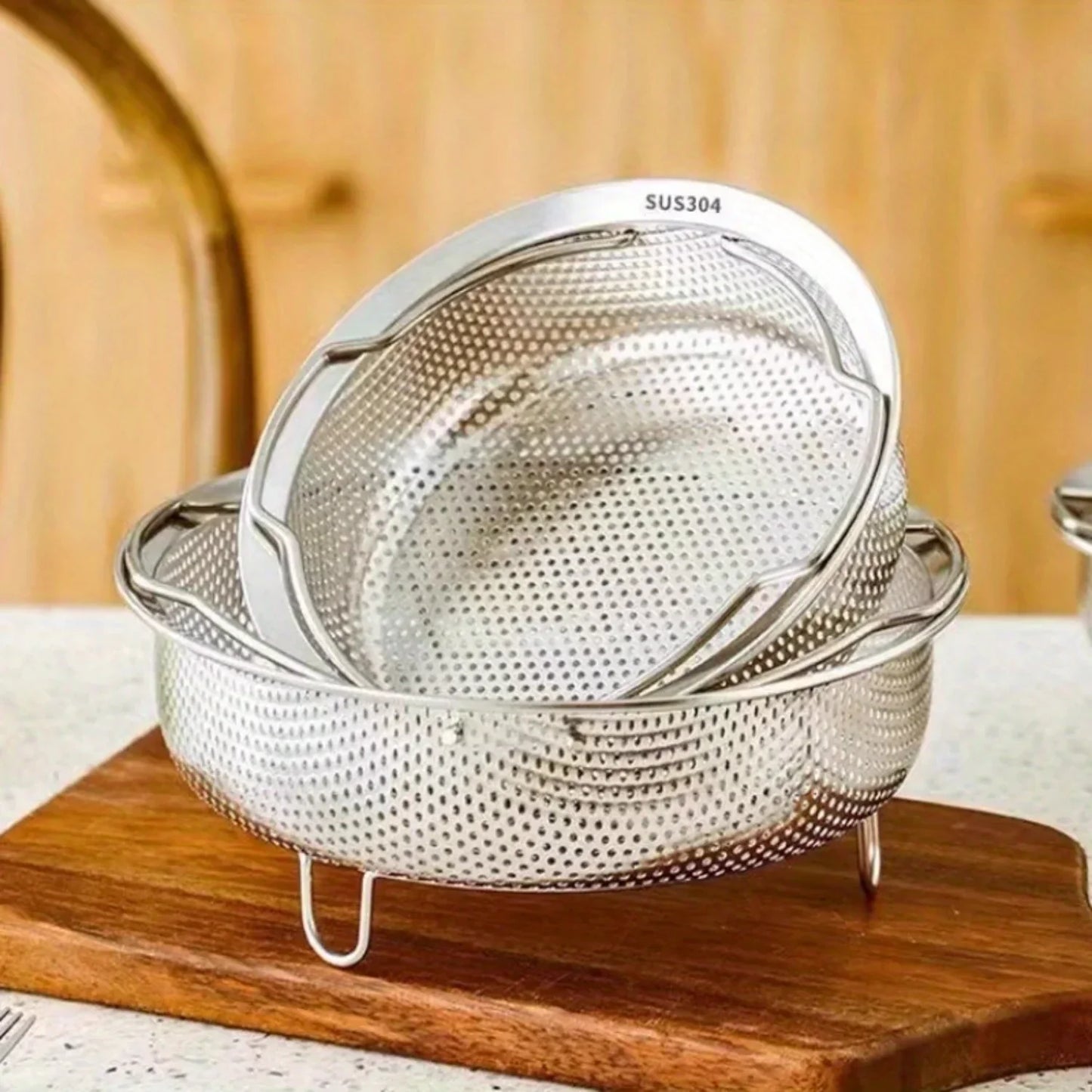 Stainless Steel Steamer Basket Multifunctional Draining Straining Tool