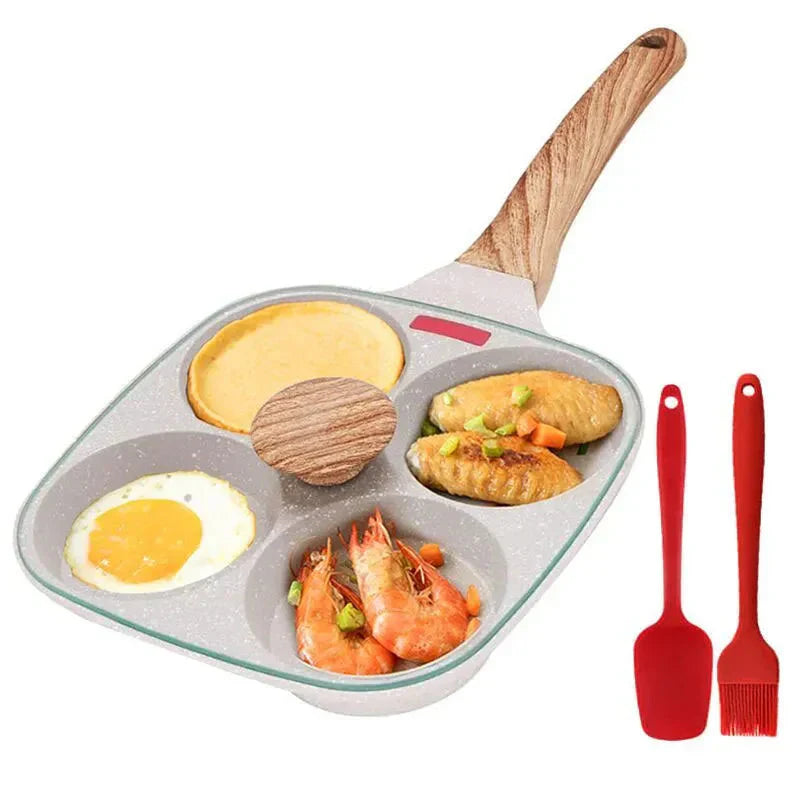 Thickened Omelet Egg Frying Pan with Lid Nonstick 4 Cups Pancake Pan