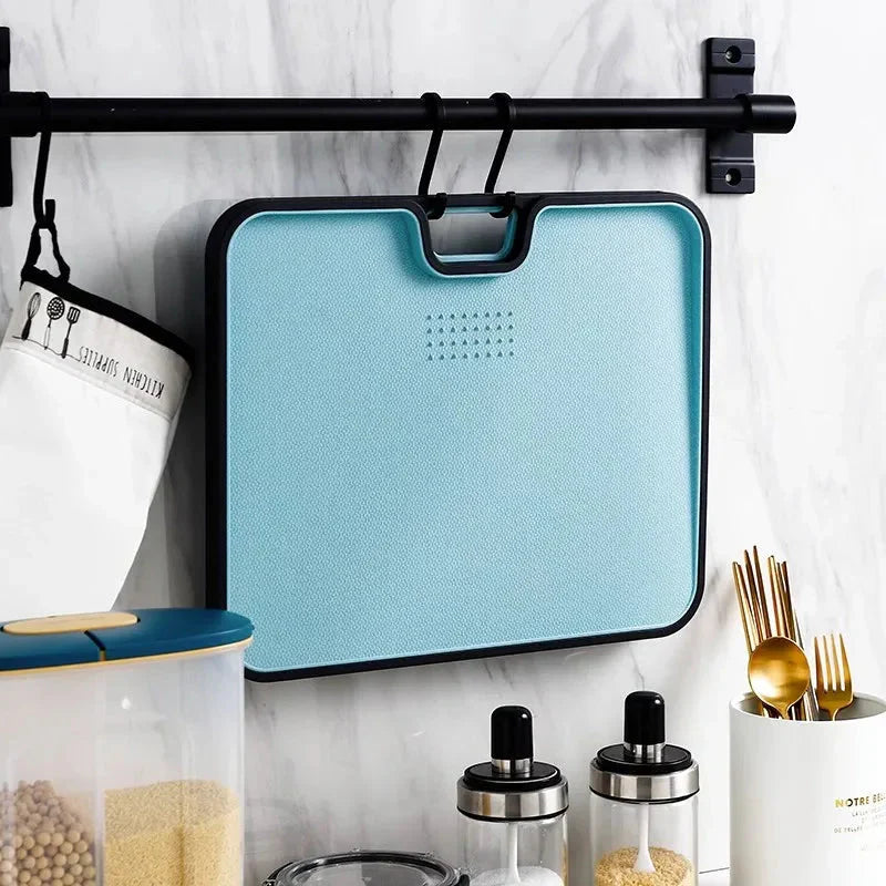 Wheat Straw Cutting Board Chopping Board Hanging Hole Spillover Board