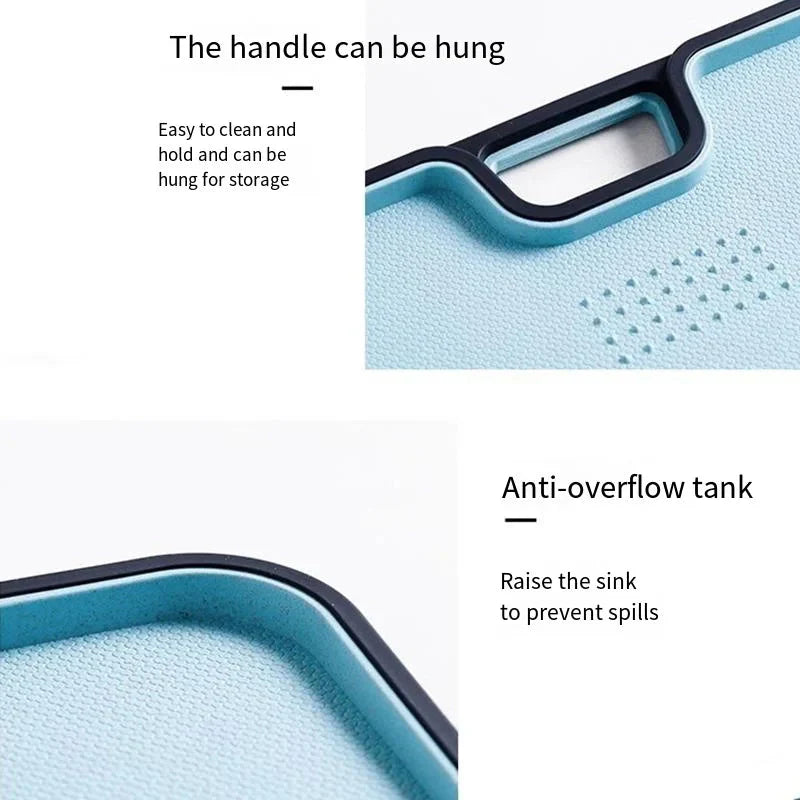 Wheat Straw Cutting Board Chopping Board Hanging Hole Spillover Board