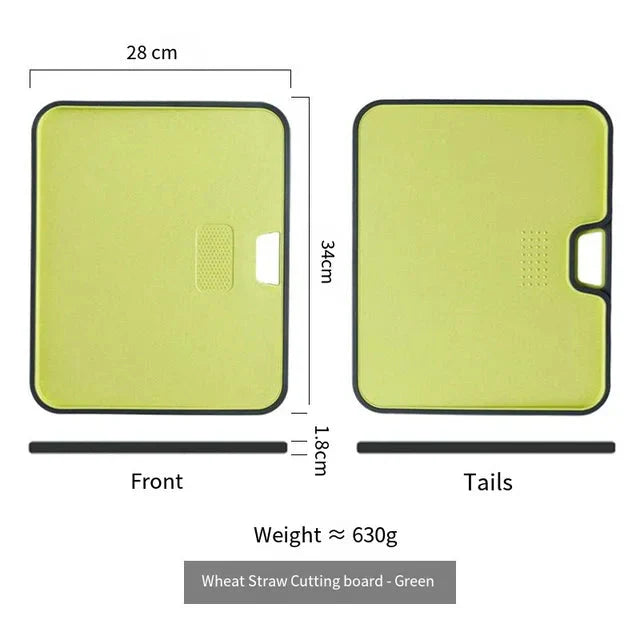 Wheat Straw Cutting Board Chopping Board Hanging Hole Spillover Board